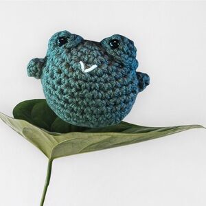 Handmade Green Crochet Frog Plush